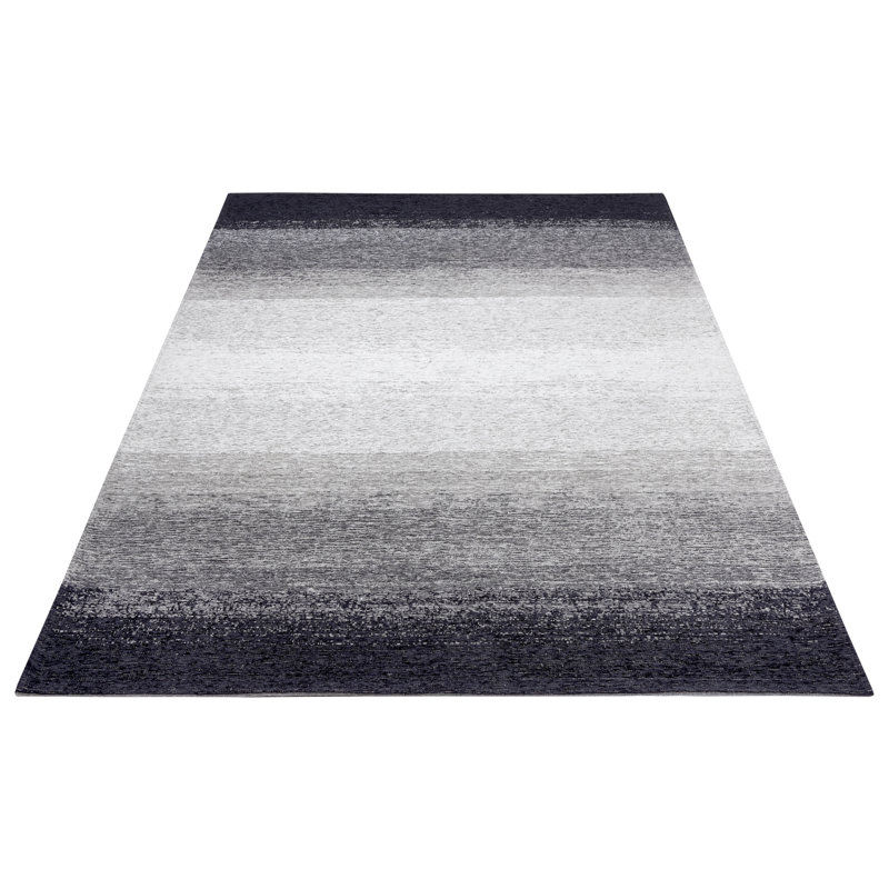 Bila Grey/Black Rug, Rectangular 120 x 180cm
