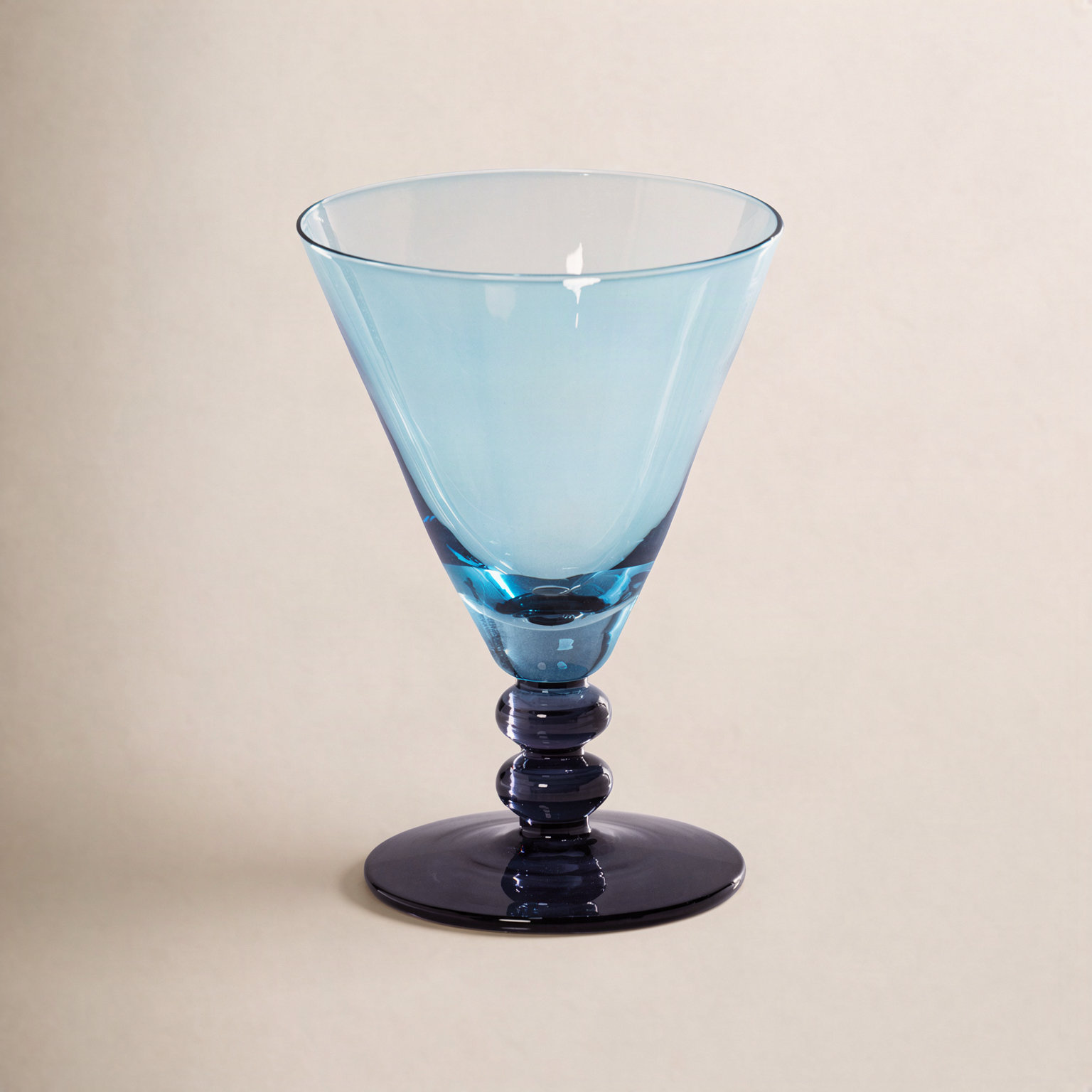 Two-Tone Martini Glass, Night Blue / Aqua