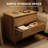 3-Drawer Nightstand with Charging Station, Modern Textured Bedside Table-860508919