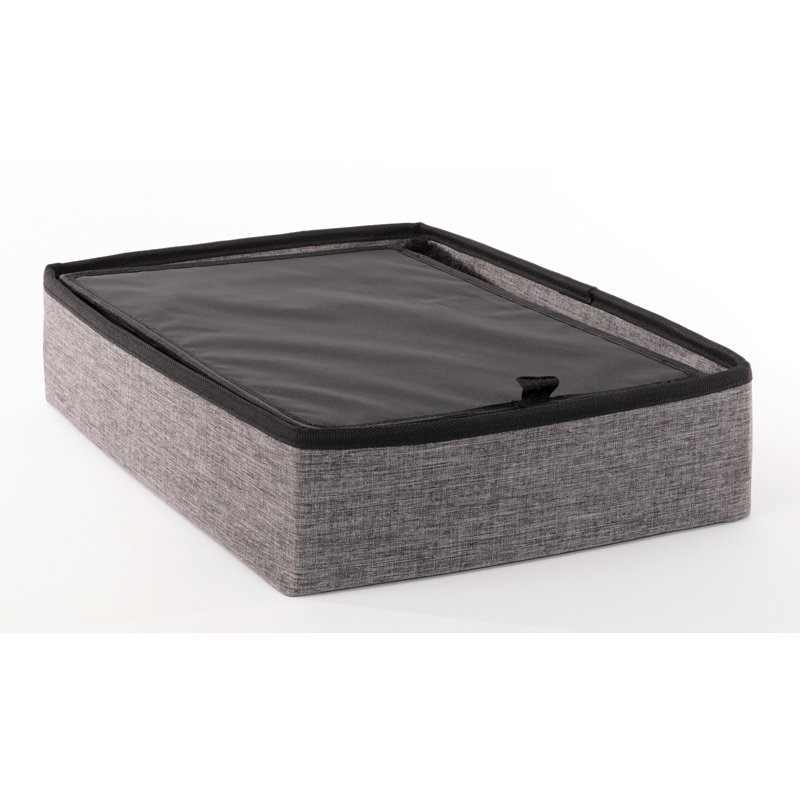 Small Charcoal Nylon Foam 2-Tier Collapsible Cat Cave