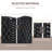 6' Tall Wicker Weave 6 Panel Room Divider Privacy Screen - Black