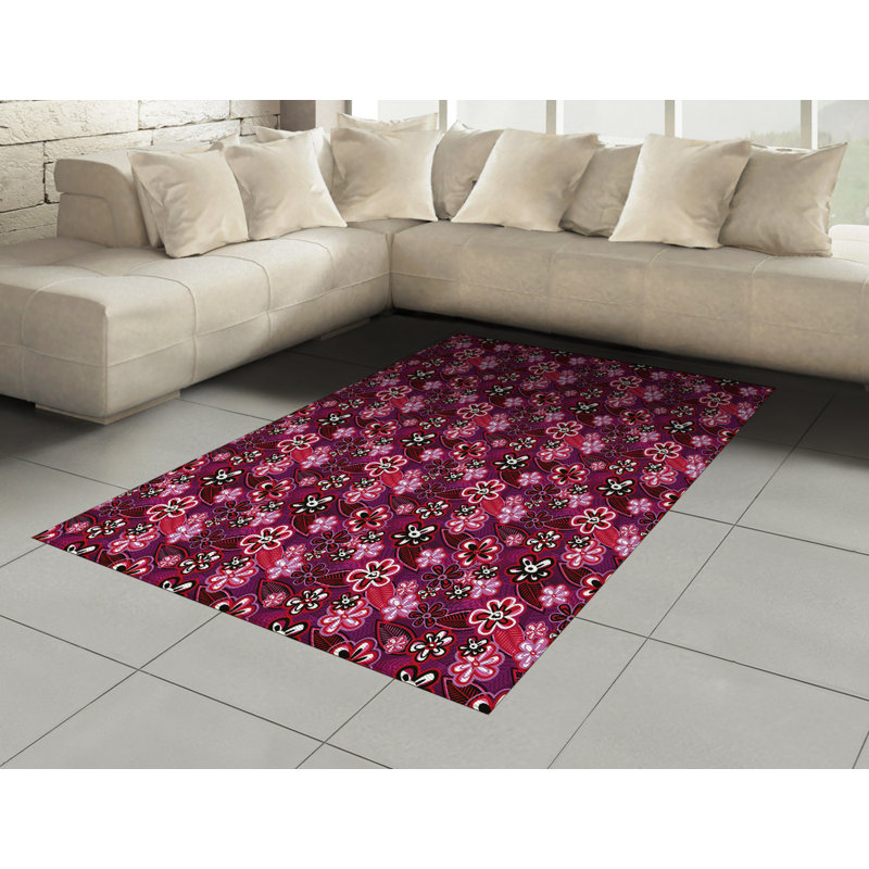 Dahlonega Floral Hand Woven Area Rug, Rectangle 120 x 180cm