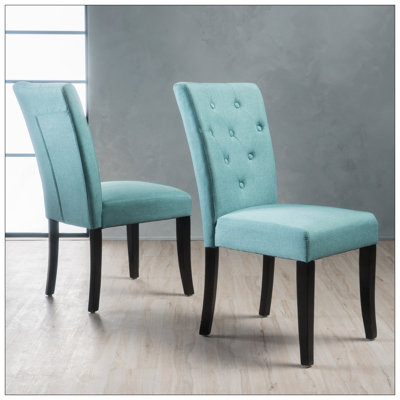 Ensemble de 2 chaises colorées avec revêtement en cœur et pieds en bois d'hévéa, parfait pour un décor moderne et élégant