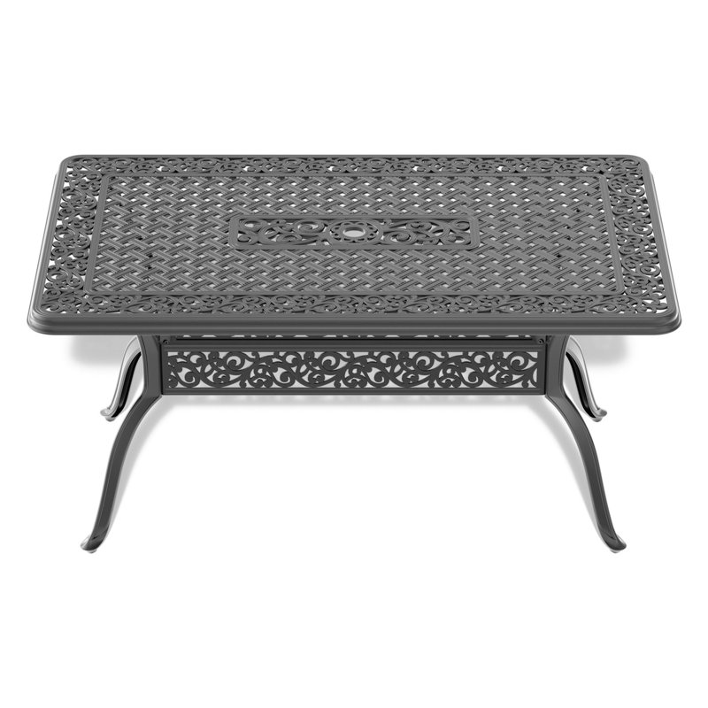 7 meubles de patio en aluminium avec coussins