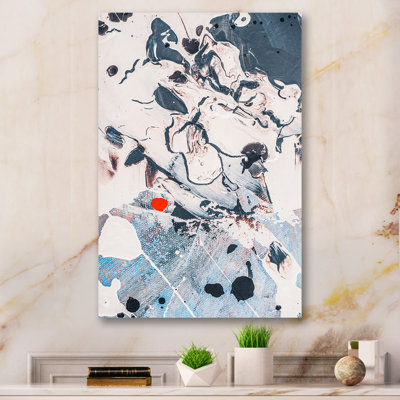 «Black and Blue Paint Stains II», reproduction d'art moderne et contemporaine sur toile