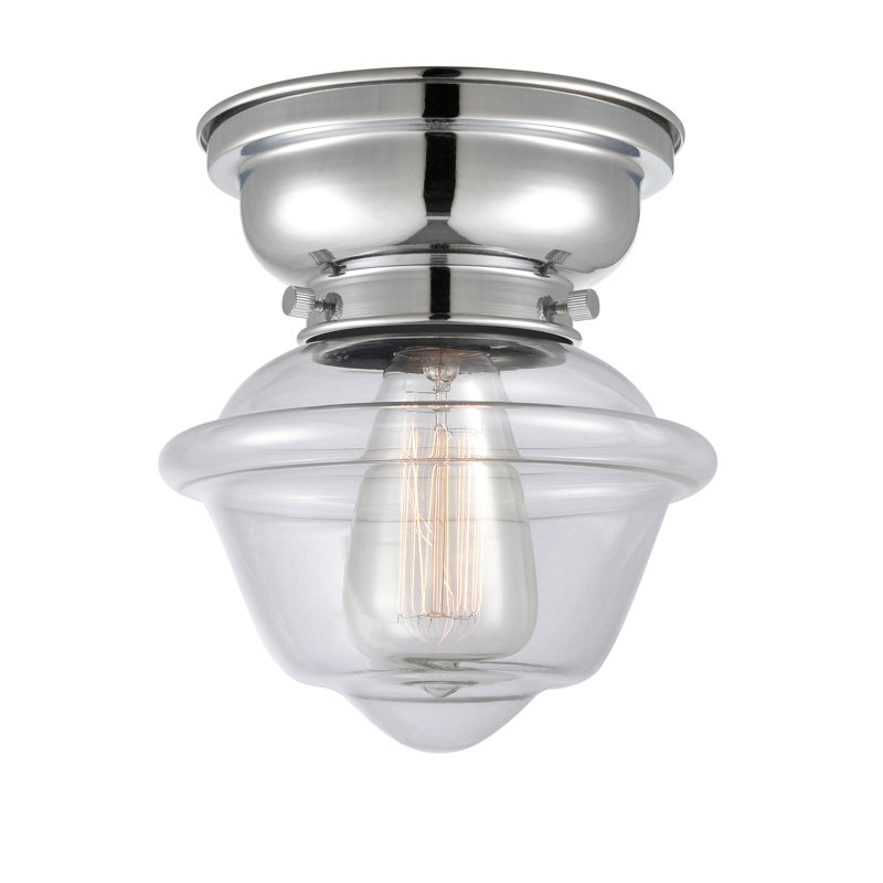 Plafonnier encastré 1 lumière 7,5 po Baptiste, Transparent, Chrome poli, Ampoule DEL 6 watts Vinage