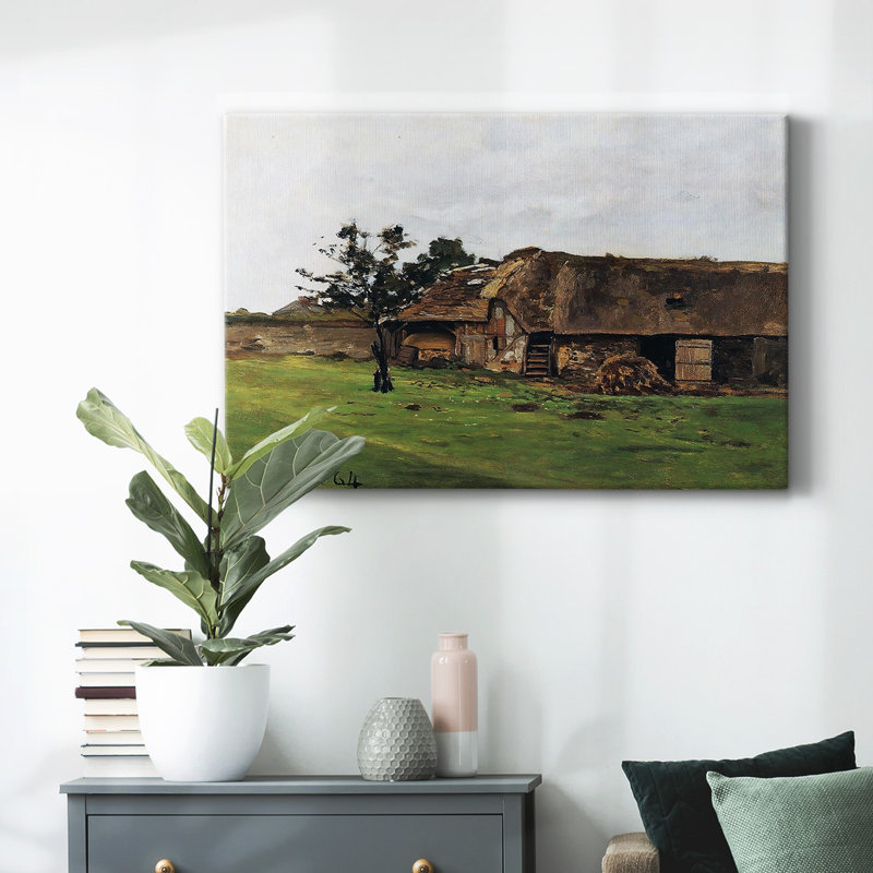Ferme près de Honfleur, 1864, toile tendue avec châssis, H 12 po x l 18 po