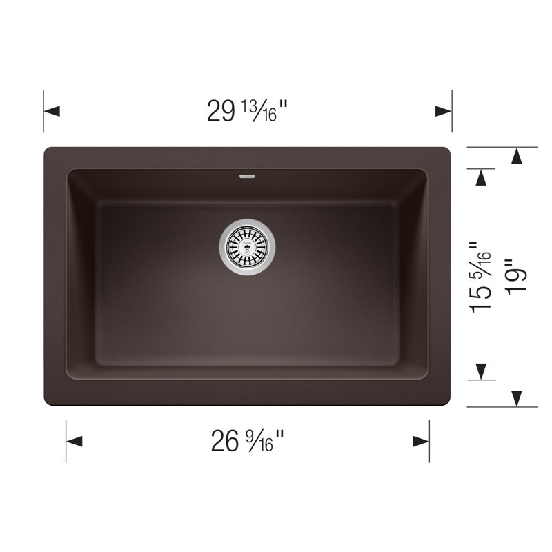 Vintera SILGRANIT 30" Single Bowl Apron-Front Farmhouse Sink, Café