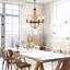 Lustre empire 6 lumières de style bougie avec accents perlés