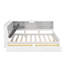 Lit plateforme double avec tête de lit, tablettes et tiroirs de rangement-1820361728