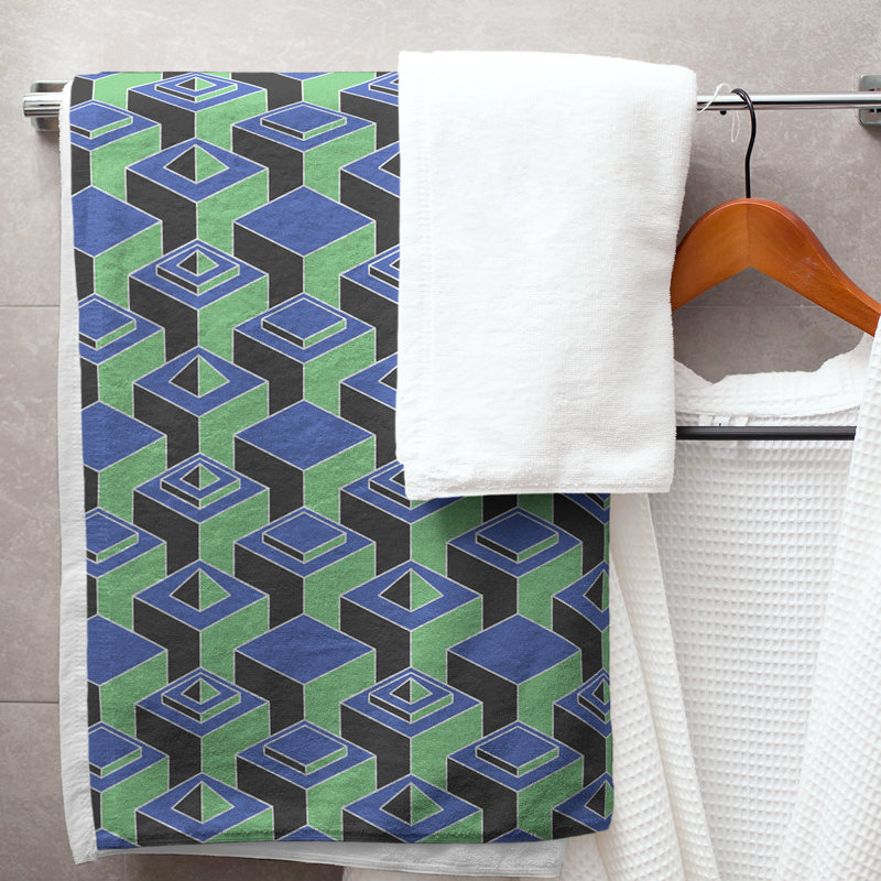 Jordao Bath Towel, Blue/Green