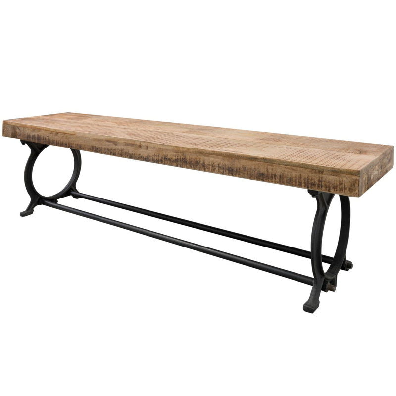 Solid Wood Bench, H45 x W200 x D40cm