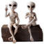 Ensemble de 2 statues de jardin Anketell-719820451