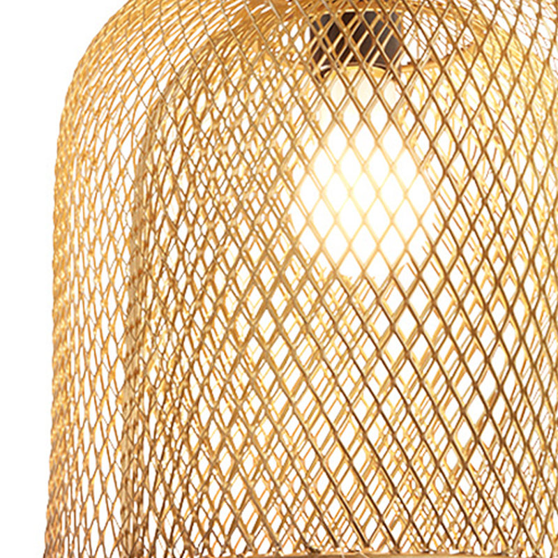 Luminaire suspendu en forme de cloche en or 10,1 po