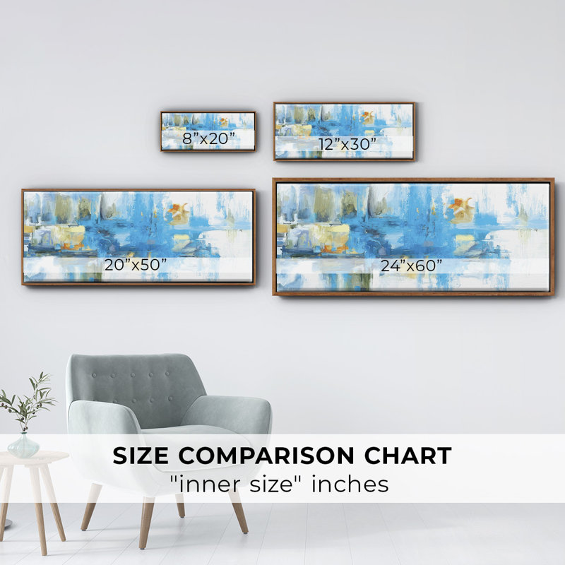 Metro Blue - Framed Canvas
