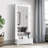 ELISA WHITE NARROW TALL MIRROR WITH SPEAKER AND DRAWER-184926584
