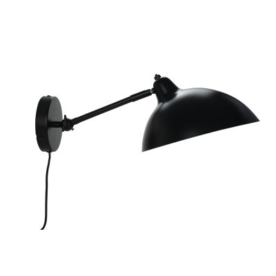 Steel Plug-in Armed Sconce