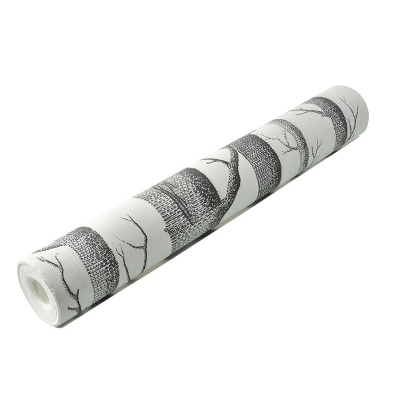 Removable Fabric Birch Tree Wallpaper Roll
