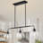 Modern 3-Light 39.37" Linear Kitchen Island Chandelier With Clear Glass Shades-1271548379