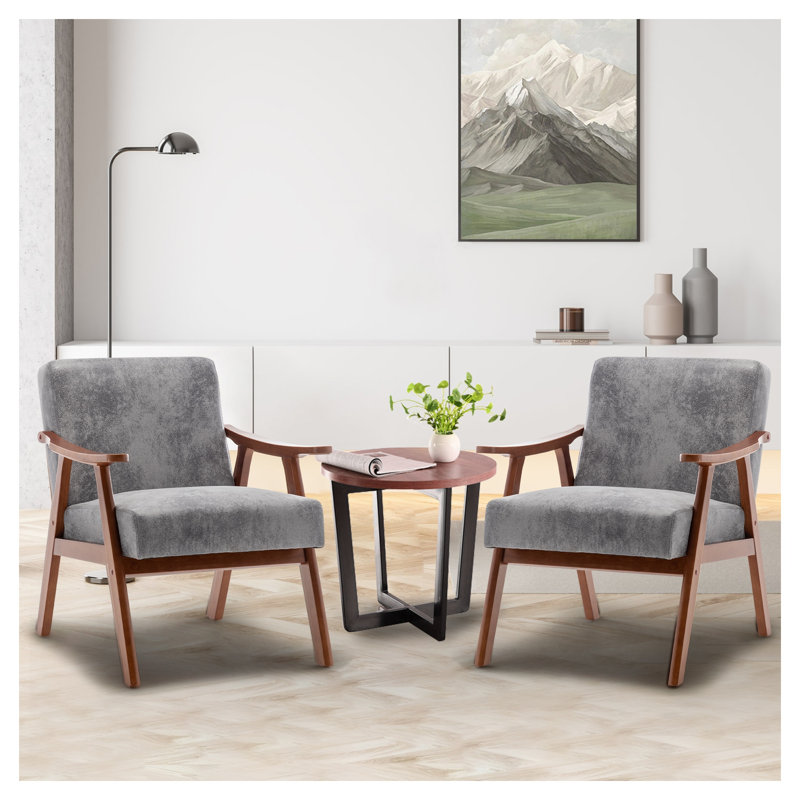Chaise d'appoint Mid-Century, Gris