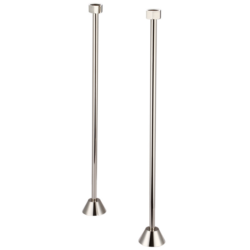 Alimentation Aviston pour pieds à griffes ou baignoires élégantes, Nickel poli