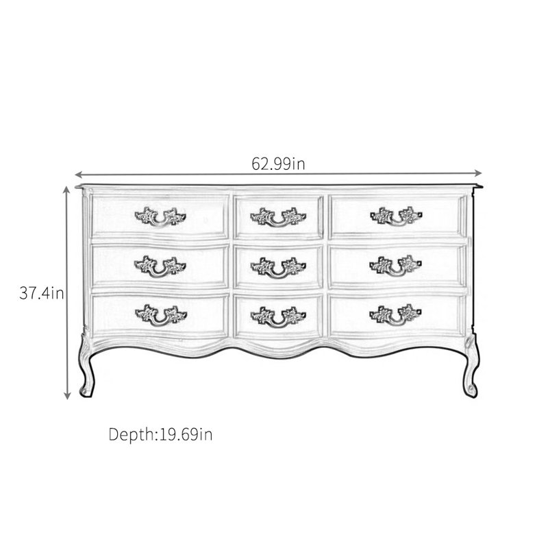 Retro Multi-Drawer Sideboard
