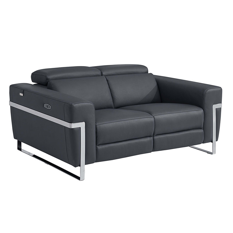 Recliner, Dark Gray Leather
