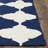 Rodgers Hand Woven Flat Weave Banana Silk/Wool/Cotton Geometric Rug in Ivory/Navy-69076078