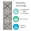 Tapis d'escalier intérieur antidérapant 9 po x 28 po Algean-620021353-567698154