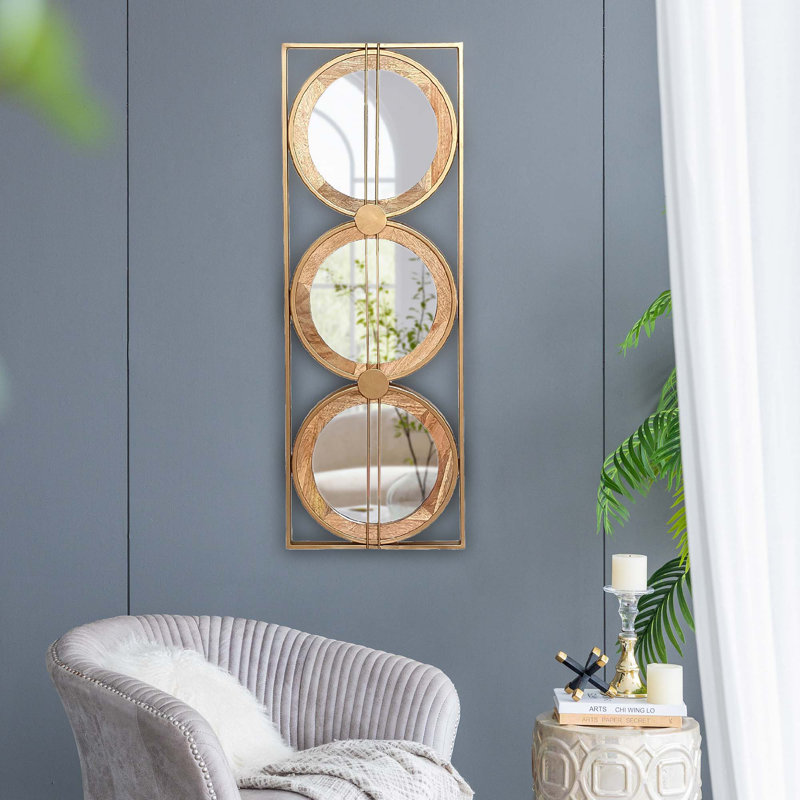 Miroir mural dans un cadre rectangulaire, décoration murale pour la maison