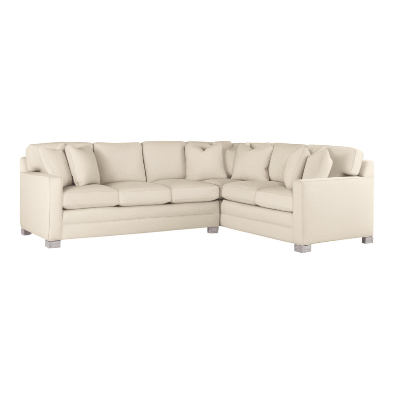Hillcrest Upholstered L-Shaped Sectional Reversible, Kimoni Natural, Dove Gray