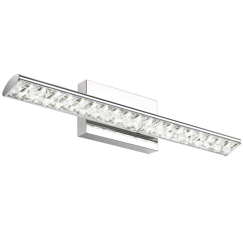 Deleyza LED CHROME Crystal Vanity Light, 24" L x  4.7" H x 4.3" W