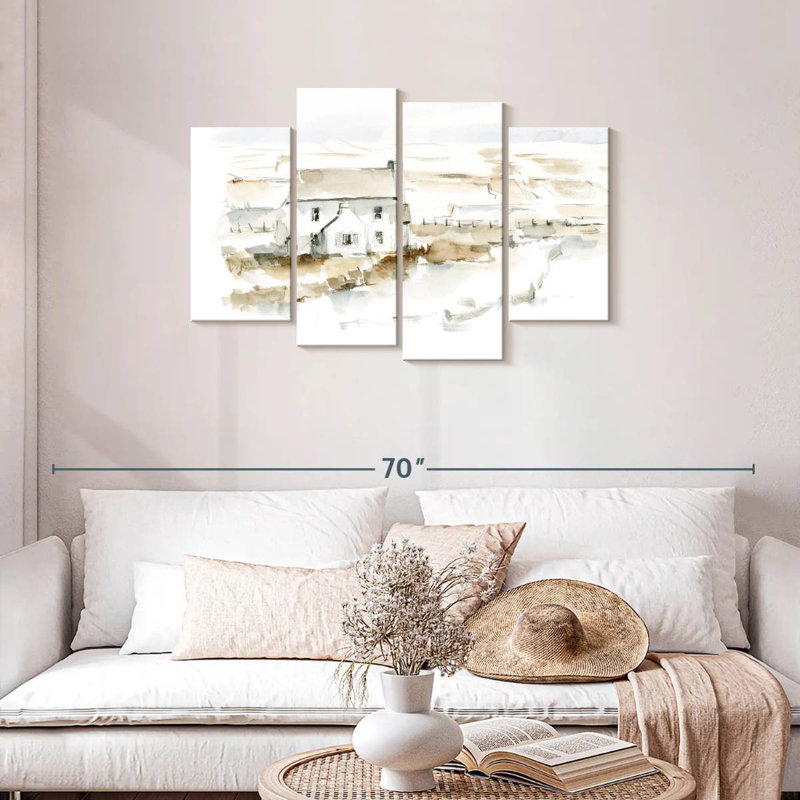 Lilie Neutral Farmhouse I, 27" H x 43" W
