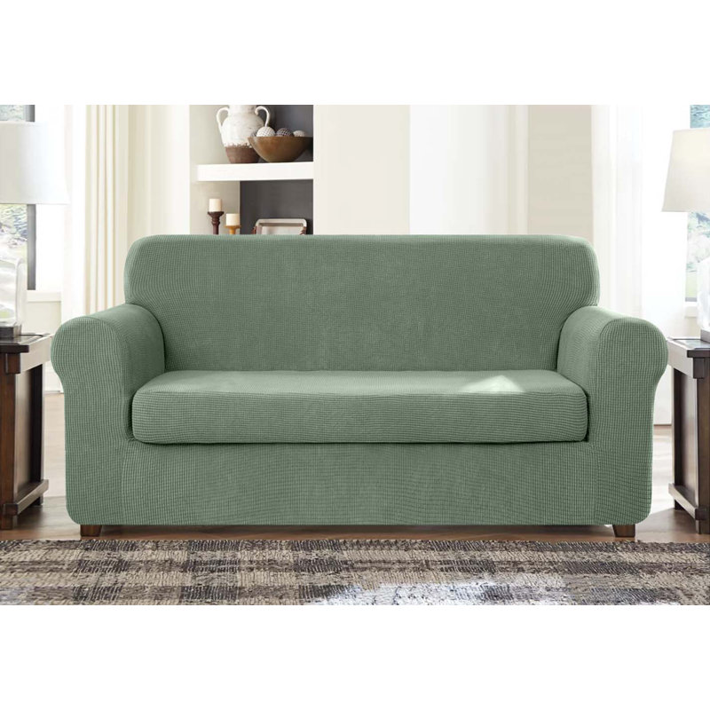 Coussin moelleux et moderne, Mélange de polyester vert pois