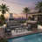 4-Piece Modern Aluminum Patio Conversation Set,  5-Seat Outdoor Sofa With  Thick Dark Gray Cushions & Gray Frame And Coffee Table-138598120-138598123