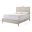 Élégant lit à panneau blanc antique avec design encastré pour une chambre à coucher intemporelle élégante et une expérience de sommeil confortable