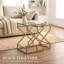 40 cm W Glass Bedside Table