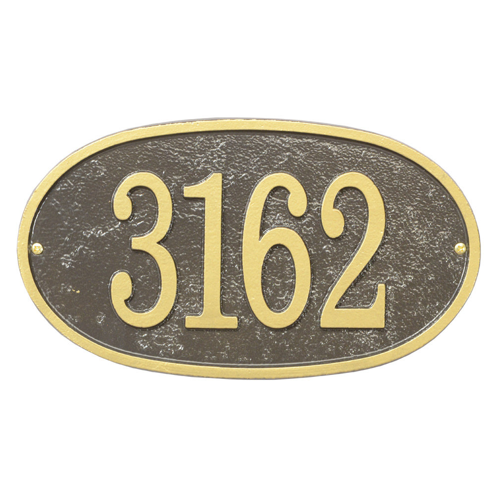 Fast and Easy 1-Line Wall Address Plaque Whitehall Products Background 