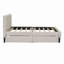 Lit moderne tapissier avec 2 tiroirs