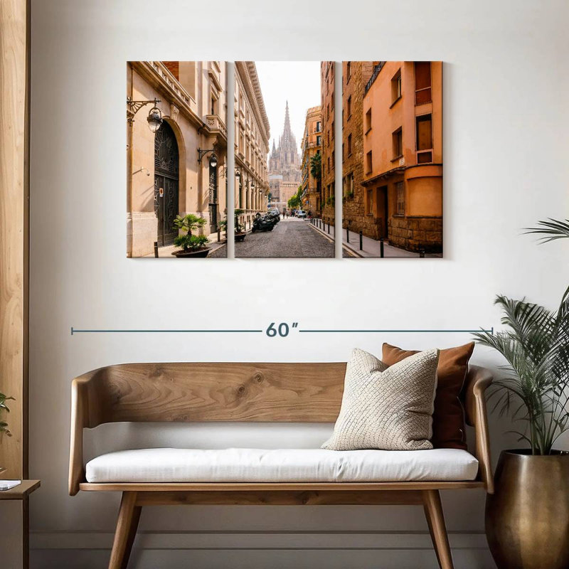 Sebbie Barcelona Cathedral From The Street, 28" H x 45" W