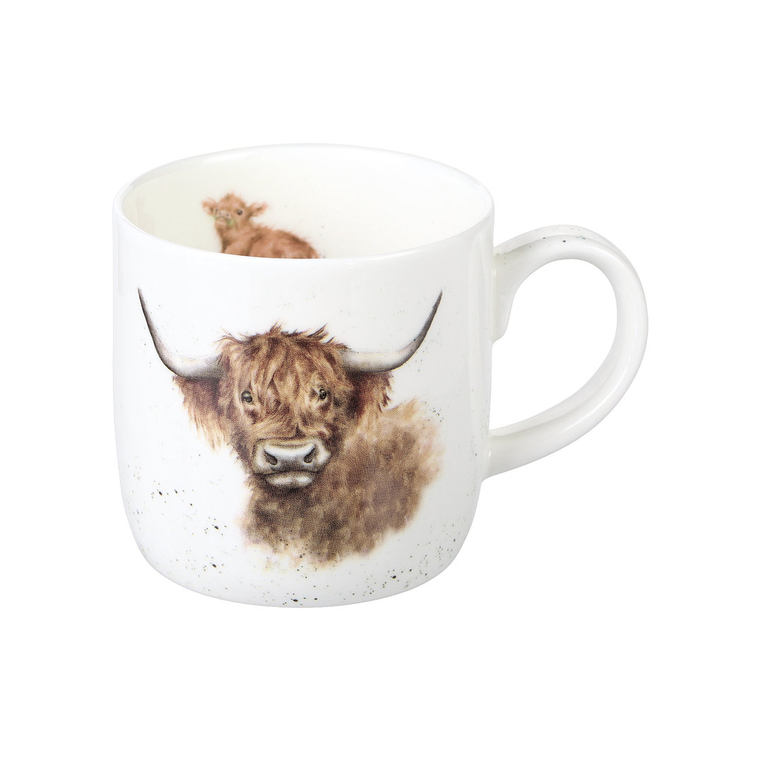 Wrendale Designs, Fine Bone China - Highland Cow (Cow) Mug