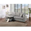Canapé modulaire convertible gris clair en faux cuir convertible