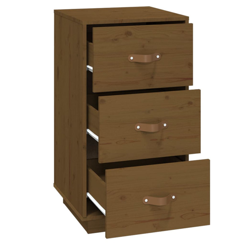 Sindel 3 Drawer Bedside Table, Honey Brown