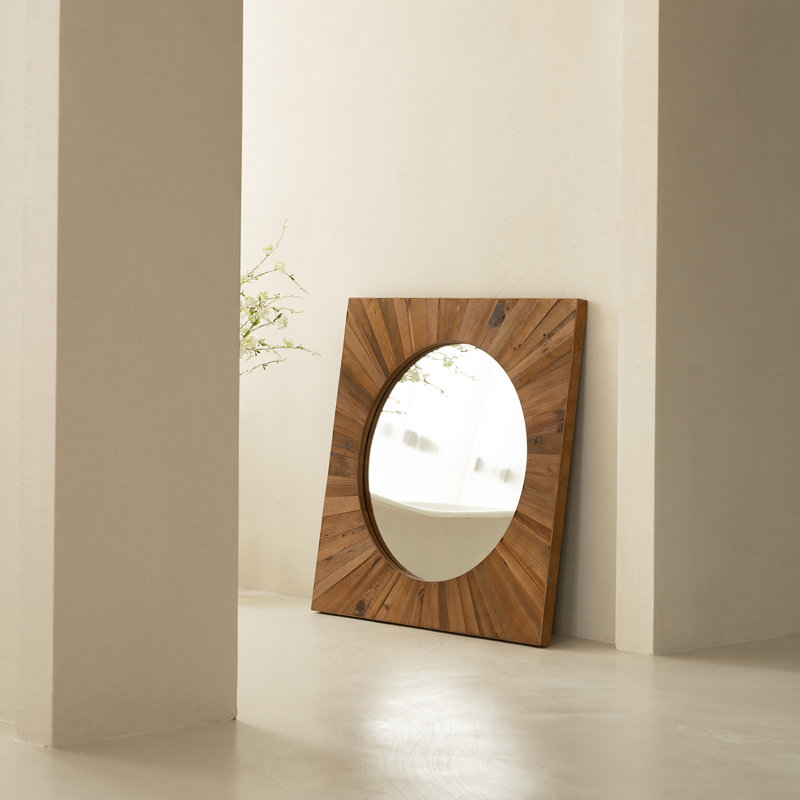 Solid Wood Square Mirror