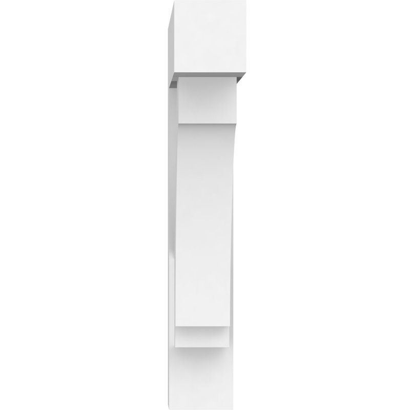 Support standard en PVC de qualité architecturale avec extrémités en bloc de l 3 po x P 14 po x H 18 po