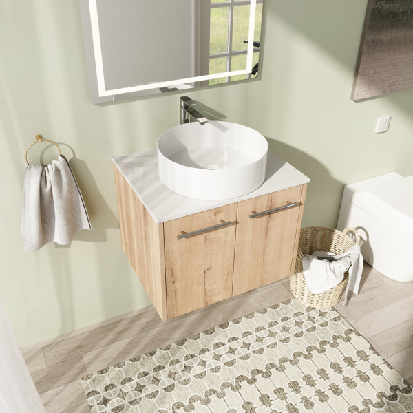 Ebern Designs Marelda 23.67'' Single Bathroom Vanity with Sintered ...