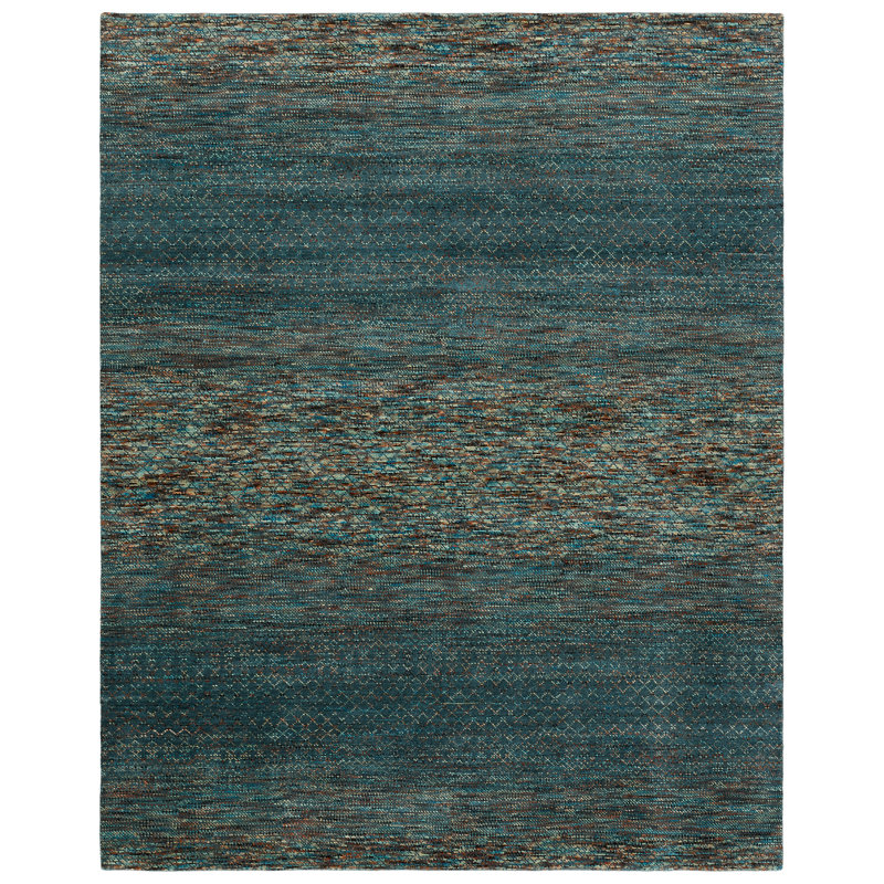 Jaipur Living Aissa HRM01 Handknotted Solid Blue and Multicolor Area Rug (9'x12'), Rectangle 10' x 14'