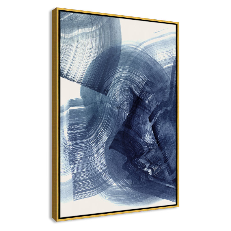 Indigo Crescendo I, impression par , H 37,5 po x l 25,5 po, Flotteur doré