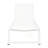 Aluminum Chaise Lounge With Streamlined Design - Mesh Back For Extra Comfort White Color 26 In. X 74.78 12.63 In Metal Stylish Back, 12.63Hx26wx74.78D