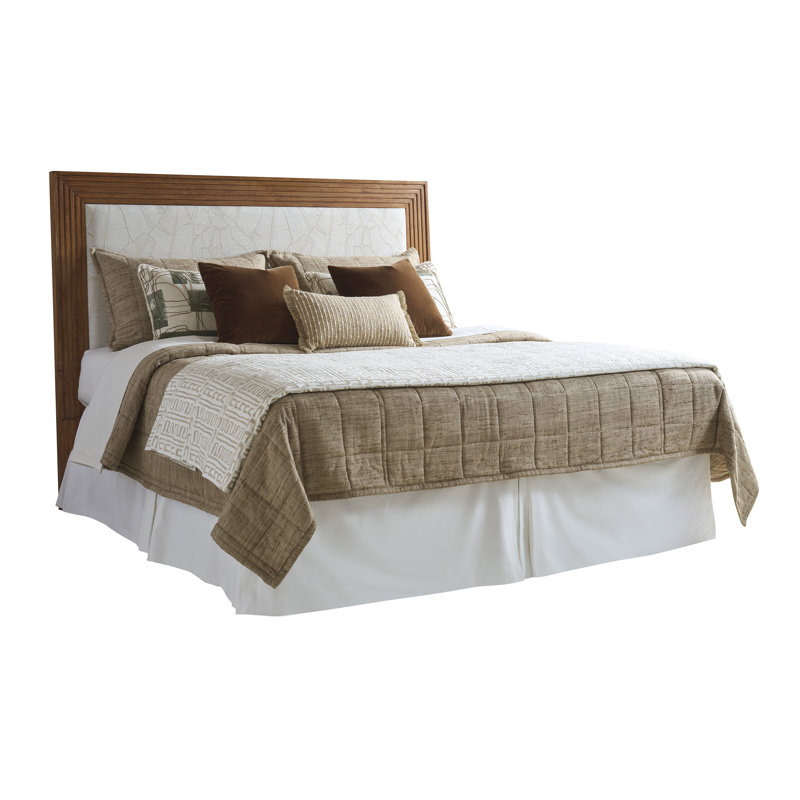 Tête de lit tapissier La Costa, Beige / Cannelle, Très grand